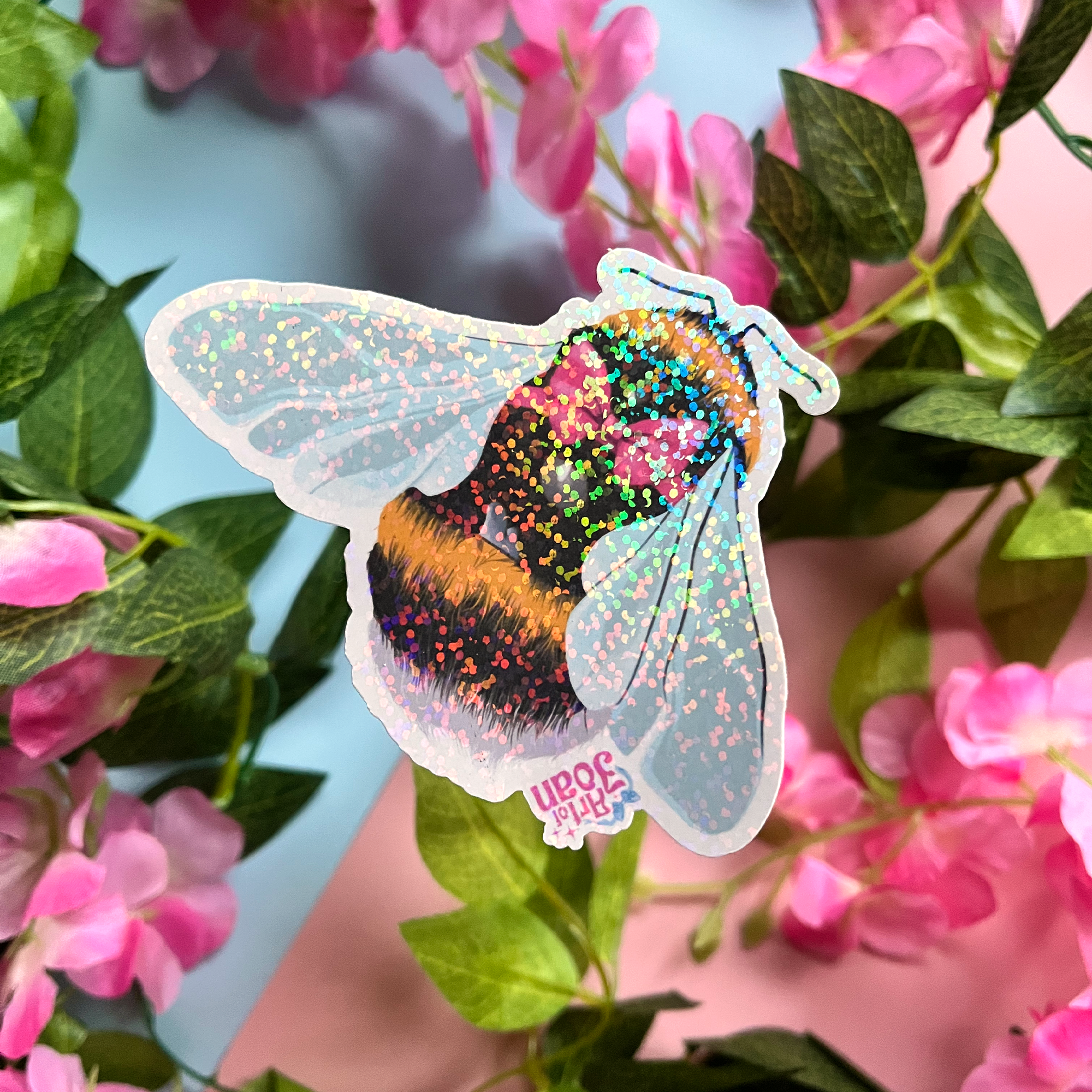 Busy Bee Holographic Sticker