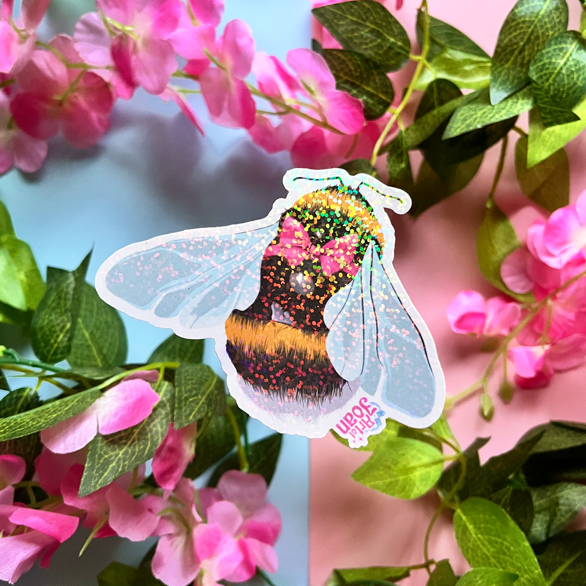 Busy Bee Holographic Sticker