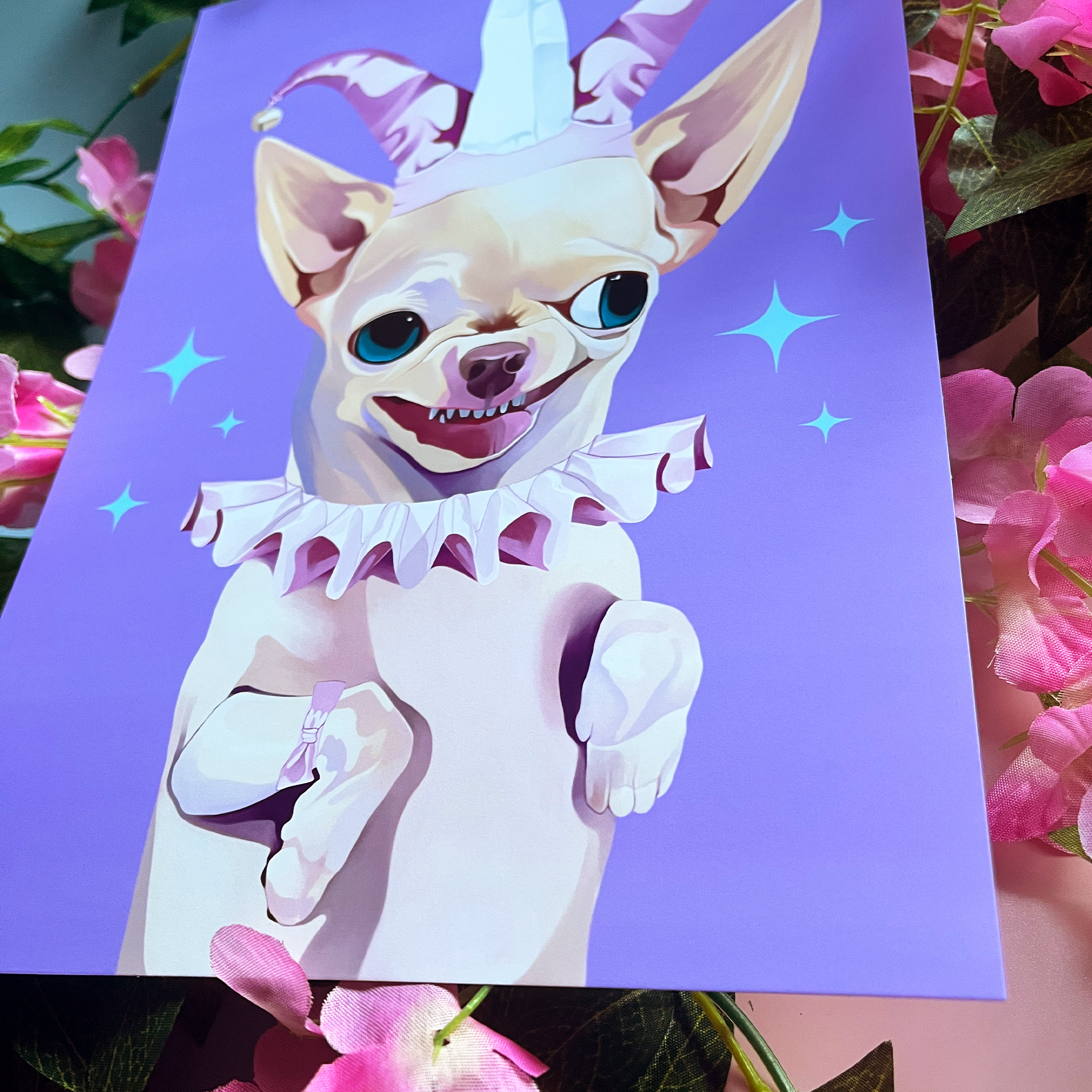 Jester Dog Art Print
