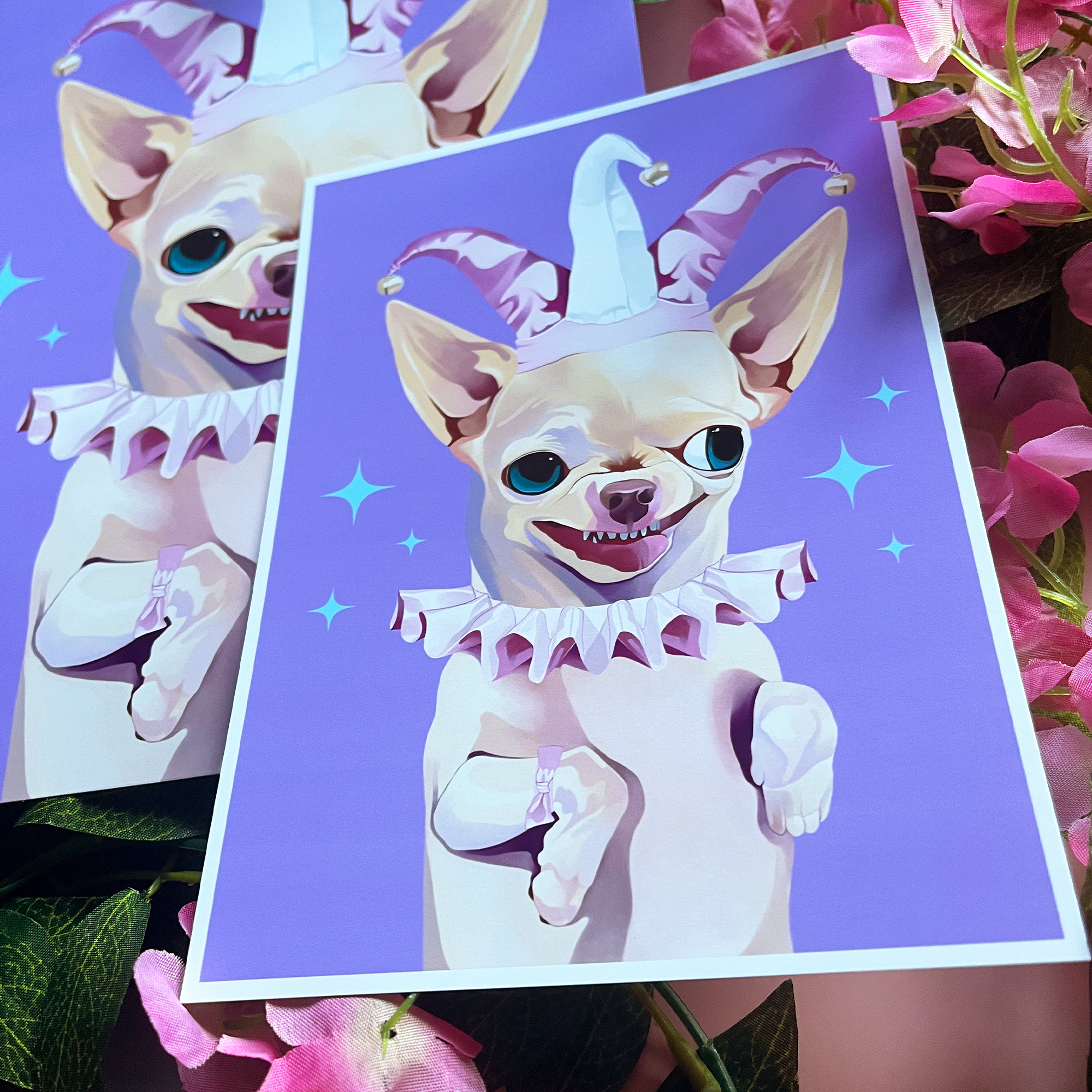 Jester Dog Art Print