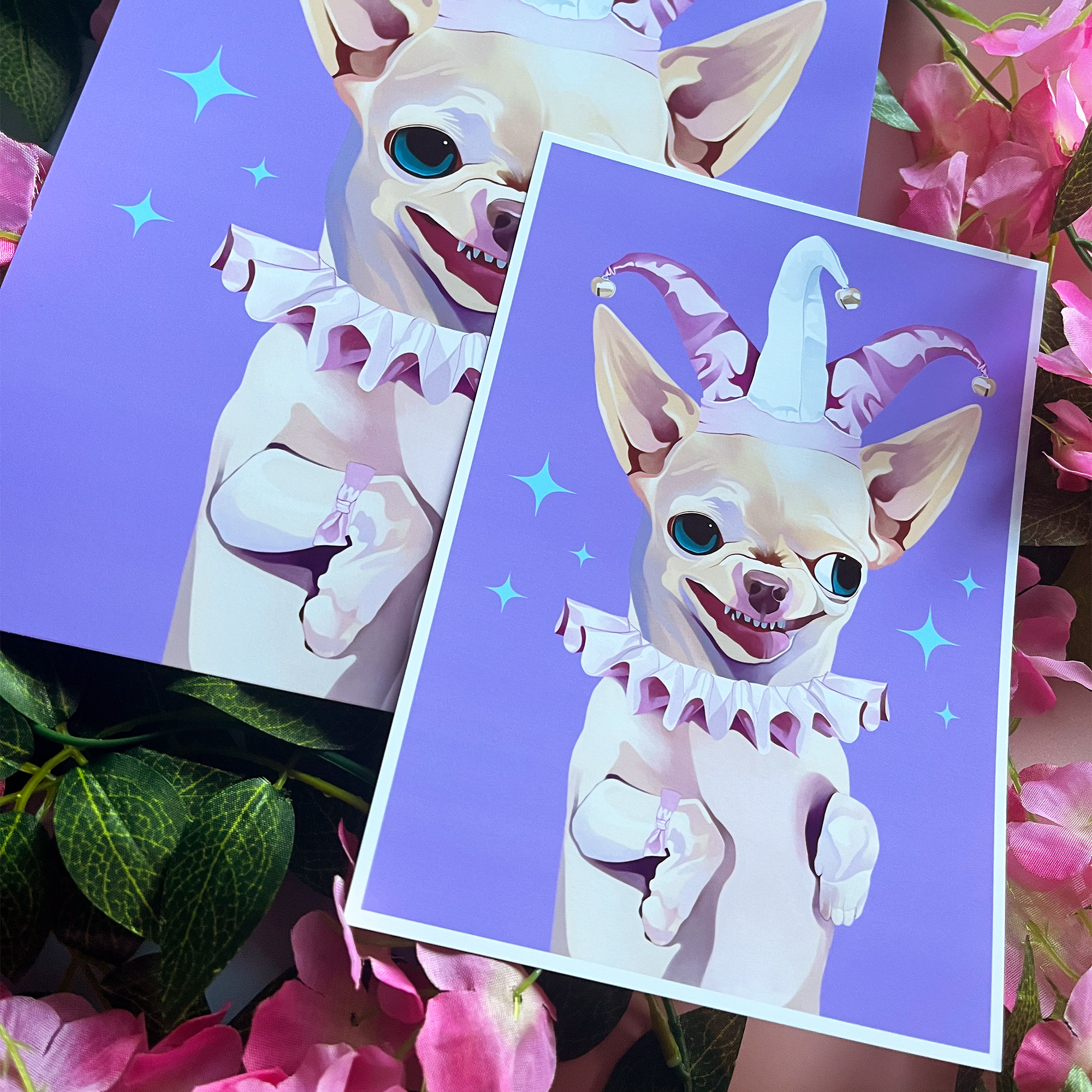 Jester Dog Art Print