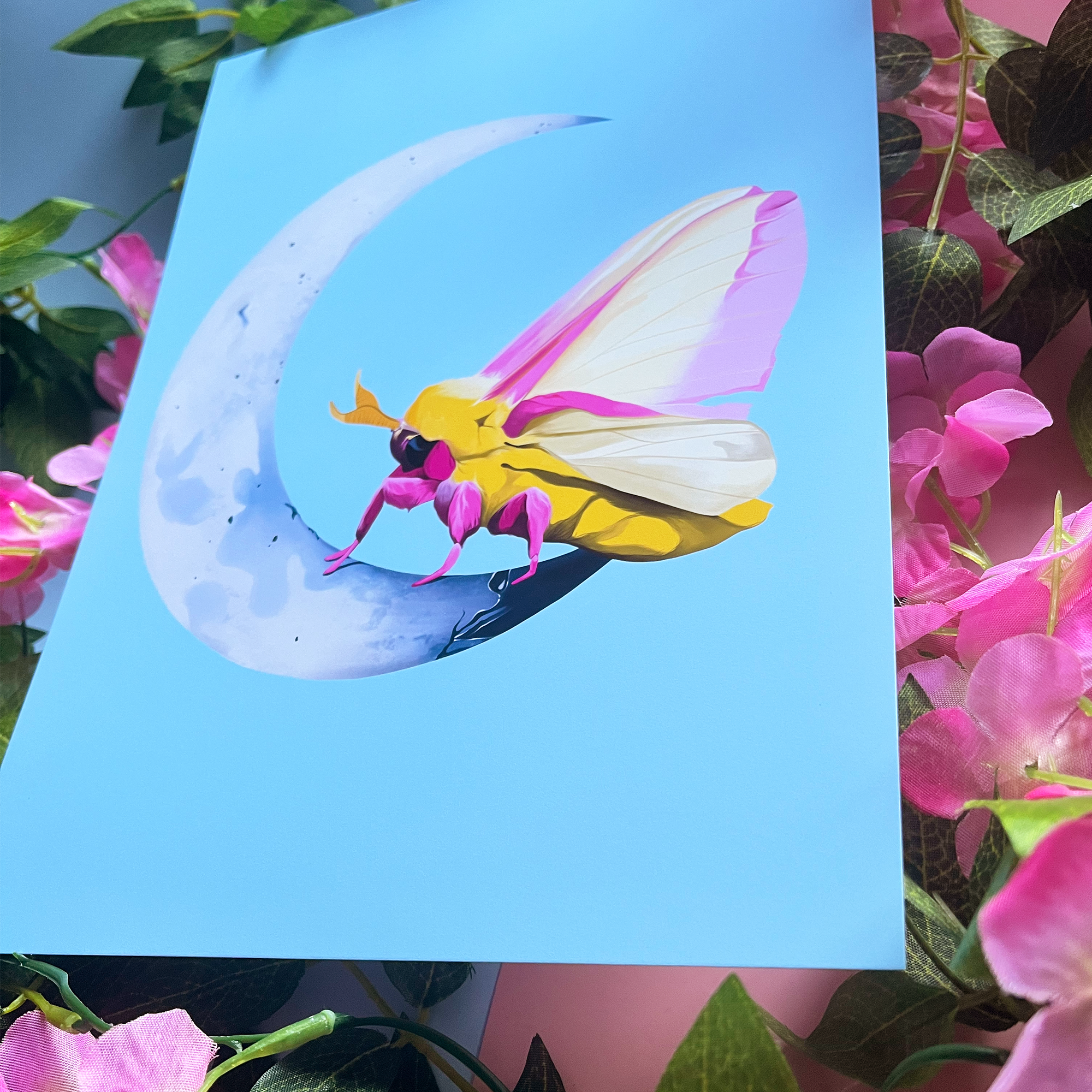 Moth on the Moon Art Print