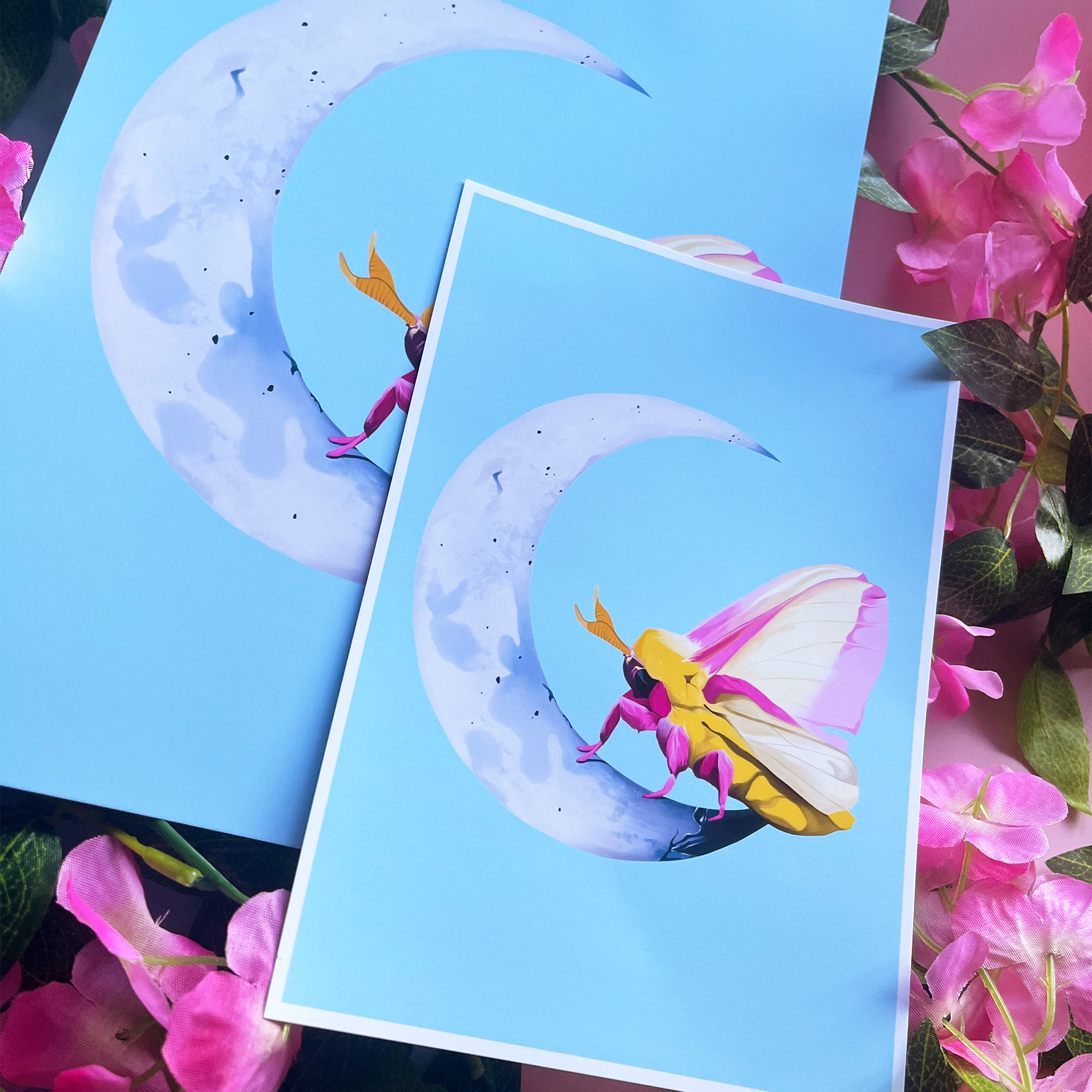 Moth on the Moon Art Print