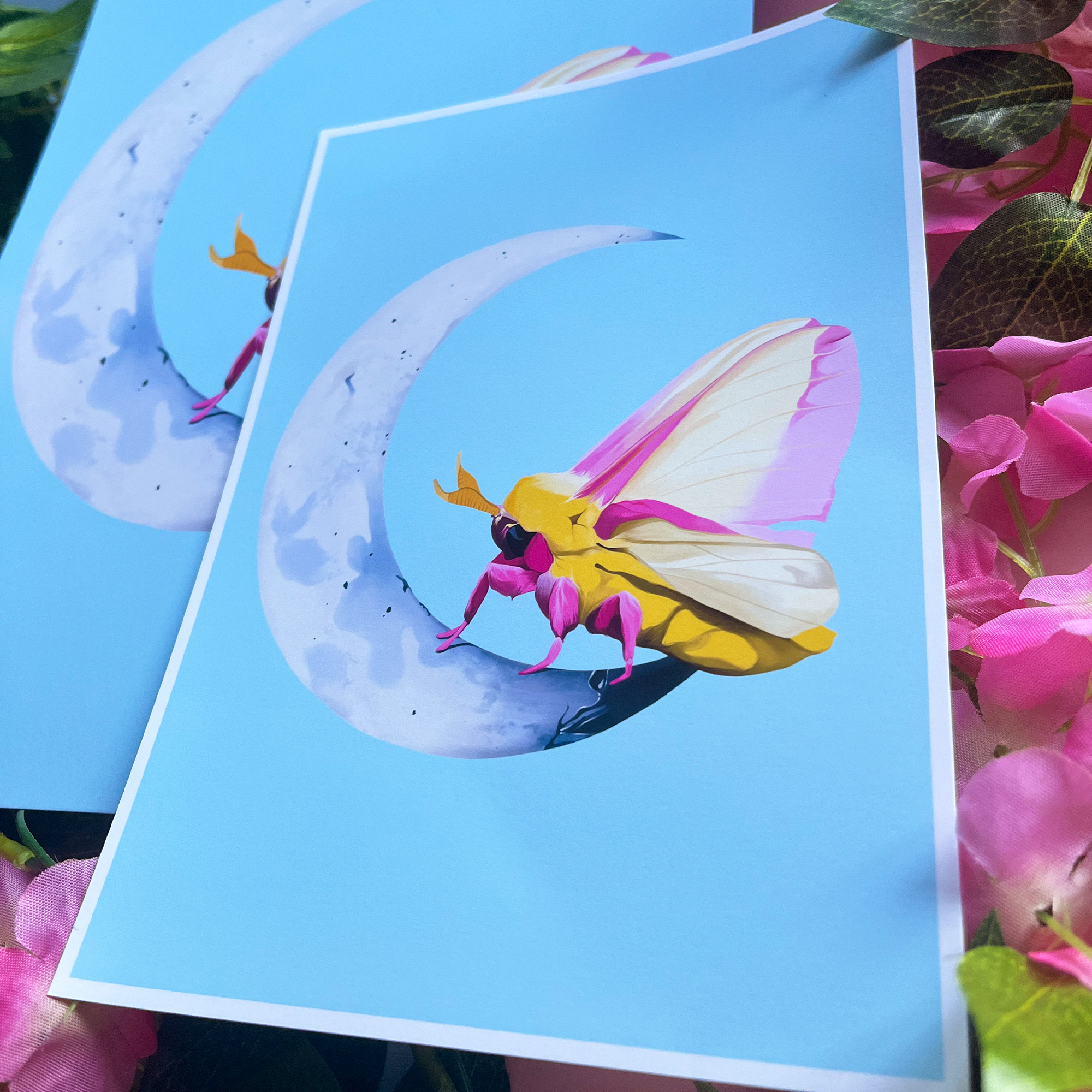 Moth on the Moon Art Print