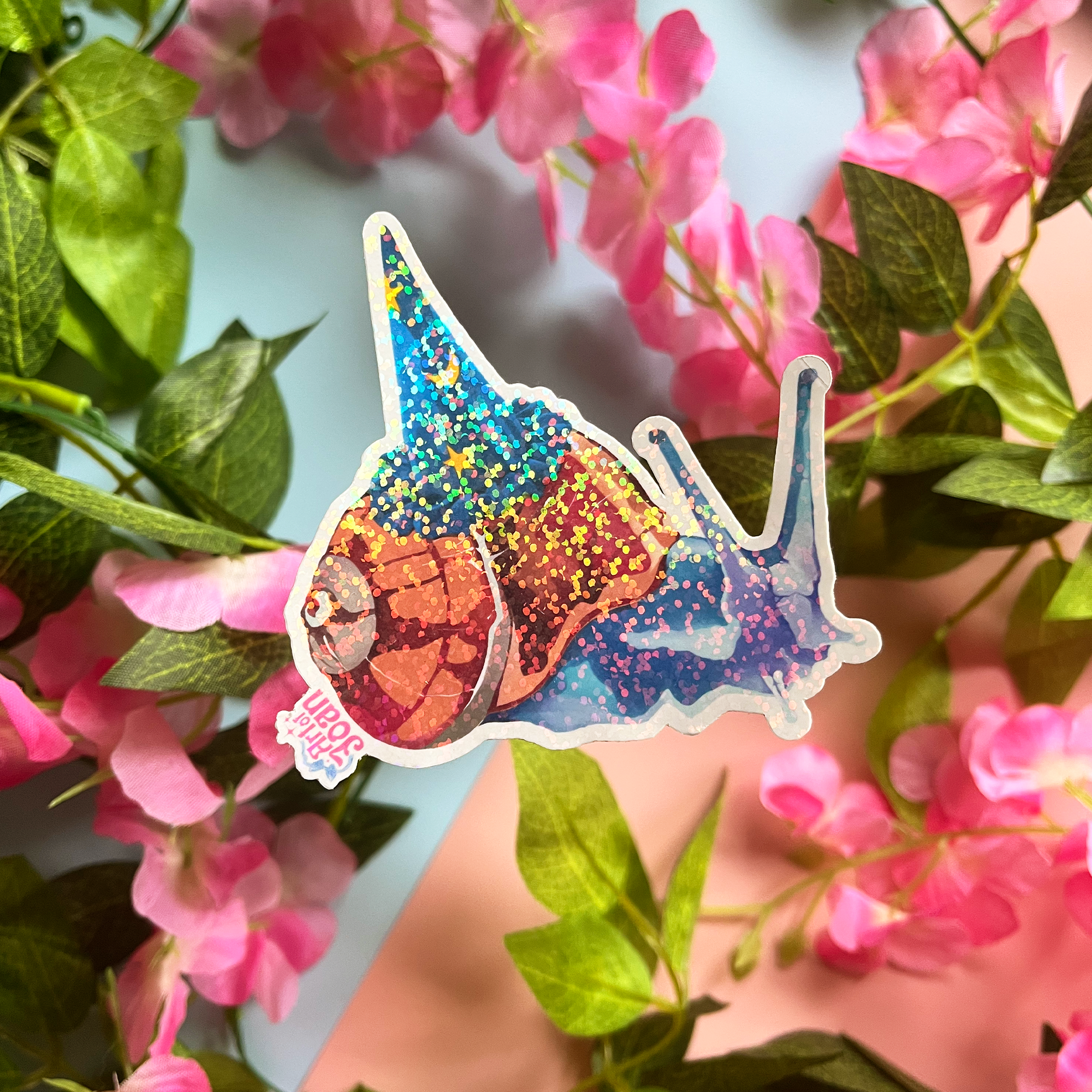 Wizard Snail Holographic Sticker