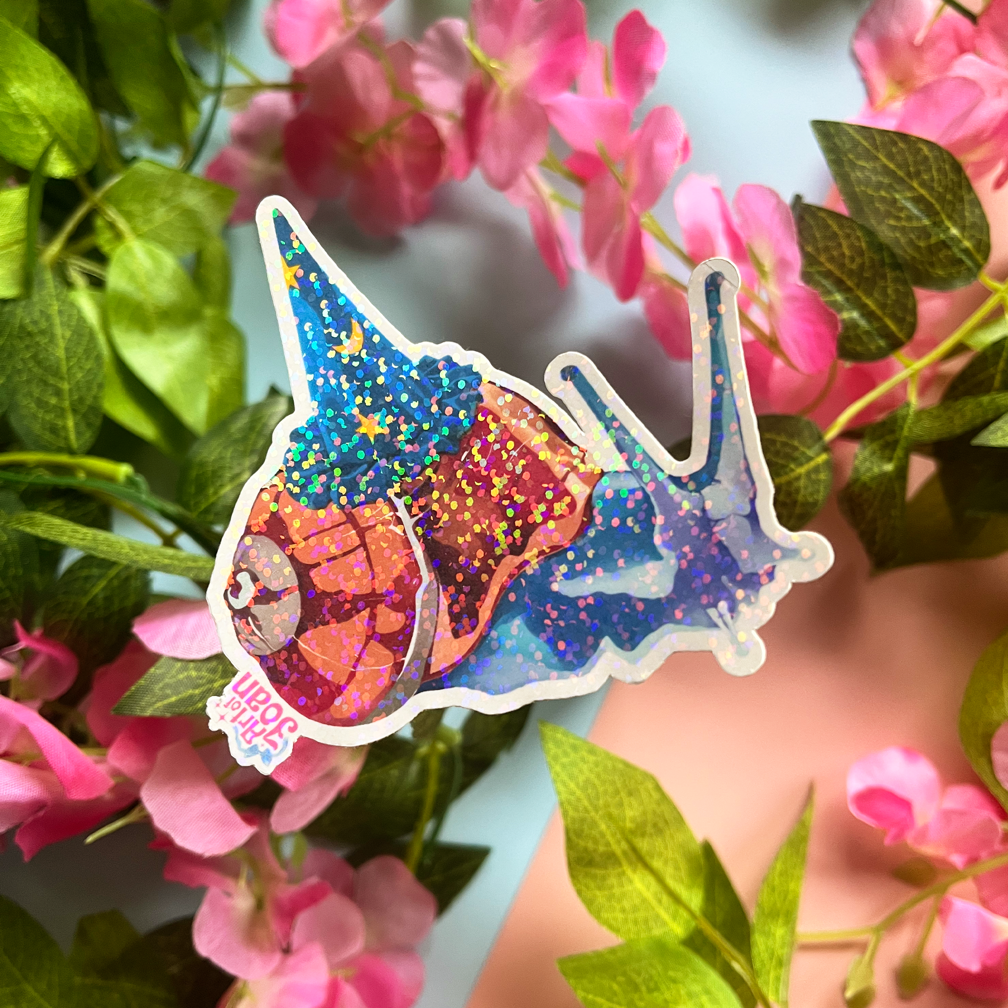 Wizard Snail Holographic Sticker