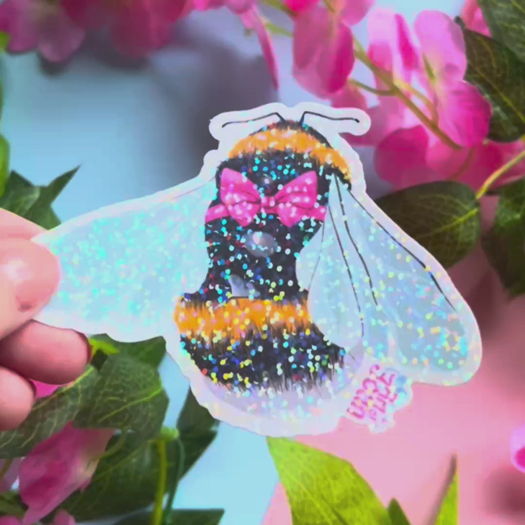 Busy Bee Holographic Sticker