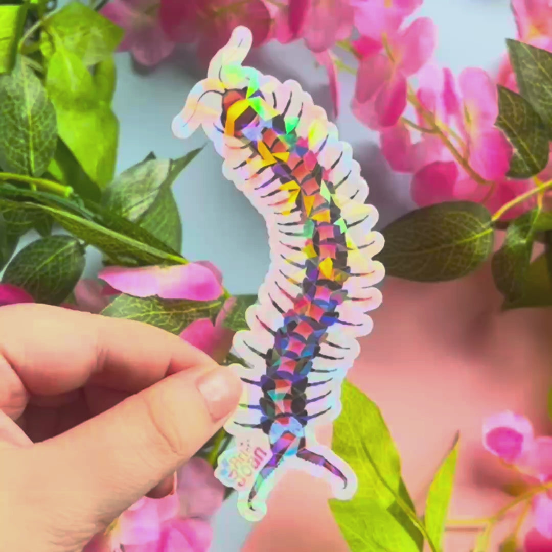 Centipede Holographic Sticker